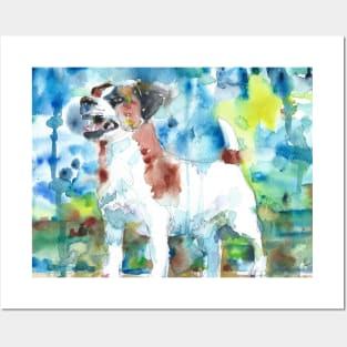 JACK RUSSELL TERRIER - watercolor portrait .2 Posters and Art